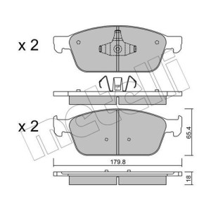METELLI 22-0989-0 Brzdové destičky
