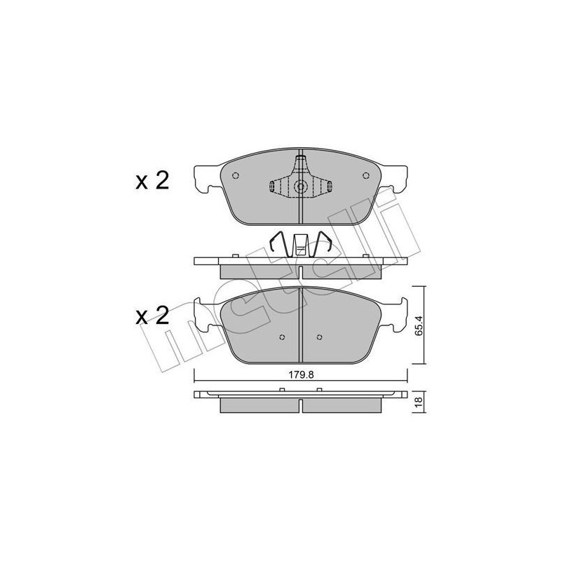 METELLI 22-0989-0 Brake Pads Set