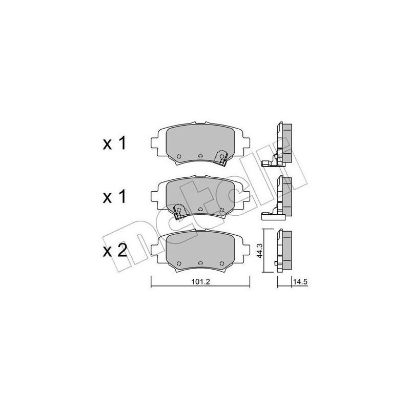METELLI 22-0993-0 Brzdové destičky