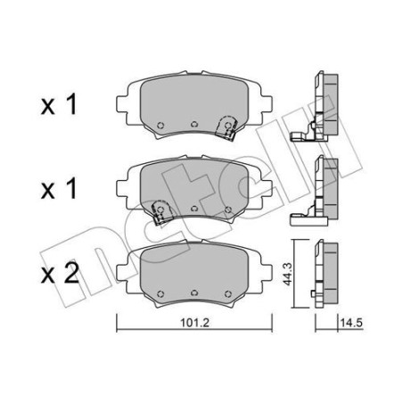 METELLI 22-0993-0 Klocki hamulcowe