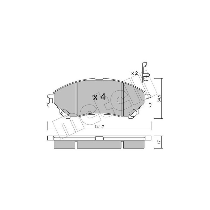 METELLI 22-0996-0 Brake Pads Set