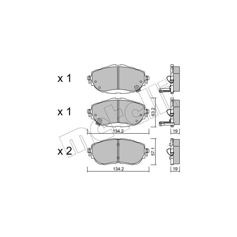 METELLI 22-0998-0 Bremsbeläge Vorne für