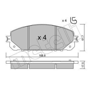 METELLI 22-1000-0 Plaquettes de frein