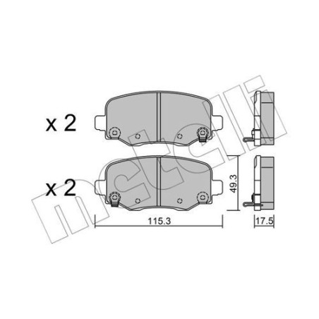 METELLI 22-1002-0 Brake Pads Set