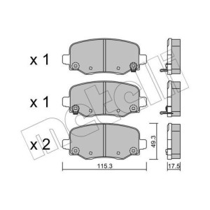 METELLI 22-1002-1 Klocki hamulcowe