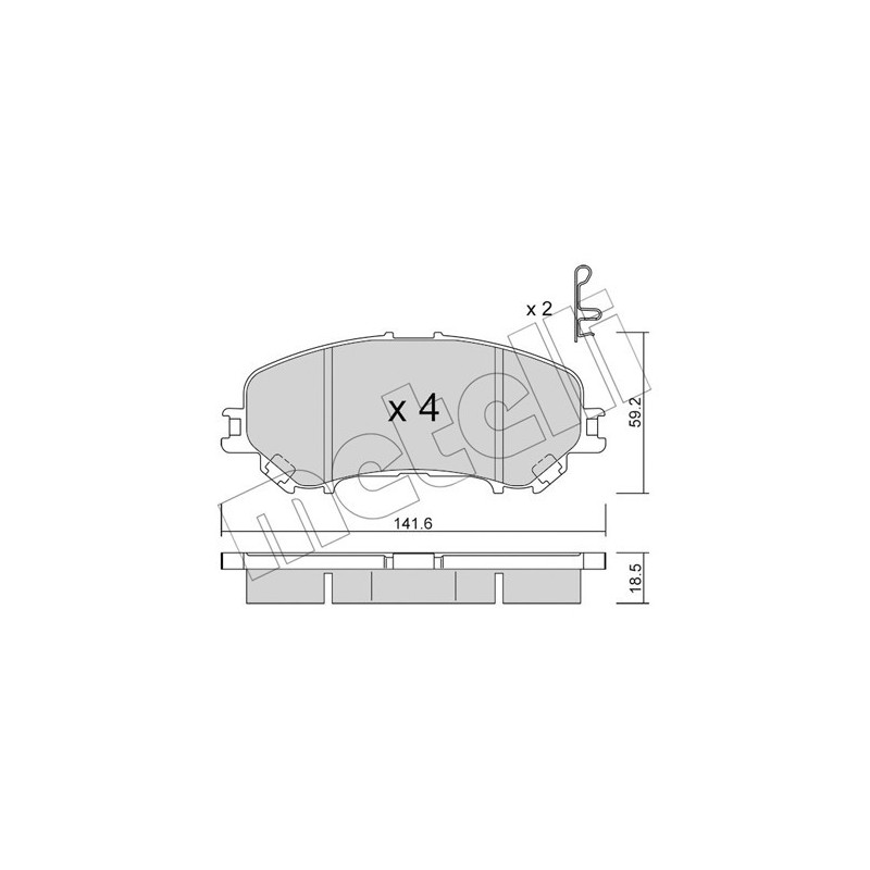 METELLI 22-1010-0 Brake Pads Set Front for