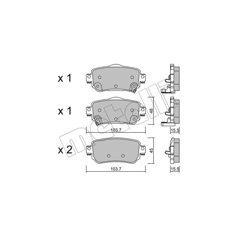 METELLI 22-1011-0 Pastillas de freno Trasero para