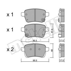 METELLI 22-1012-0 Bremsbeläge Hinten für