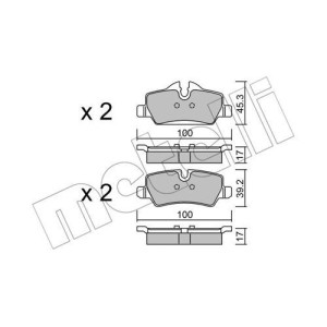 METELLI 22-1014-0 Pastiglie freno