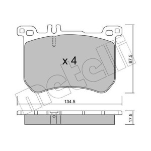 METELLI 22-1021-0 Brzdové platničky Predné pre