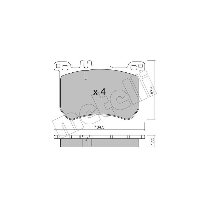 METELLI 22-1021-0 Plaquettes de frein Avant pour