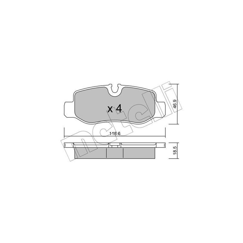 METELLI 22-1023-0 Brake Pads Set Rear for