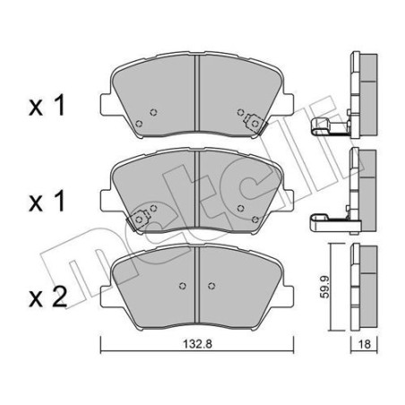 METELLI 22-1026-0 Klocki hamulcowe