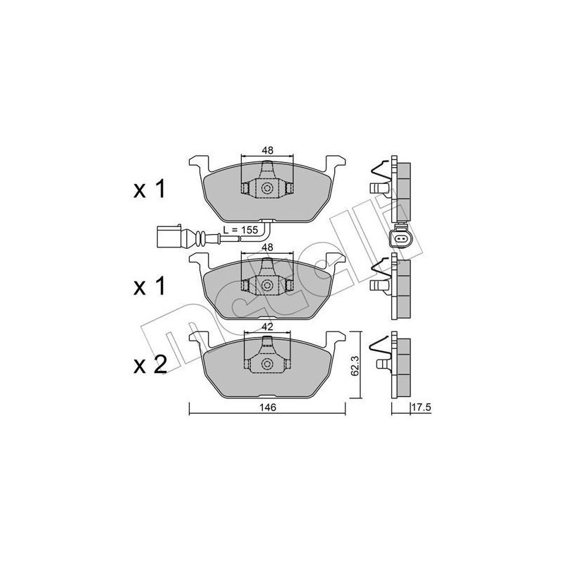 METELLI 22-1028-0 Pastillas de freno Delantero para