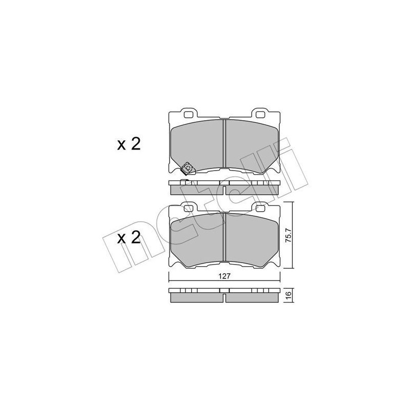 METELLI 22-1029-0 Bremsbeläge Vorne für
