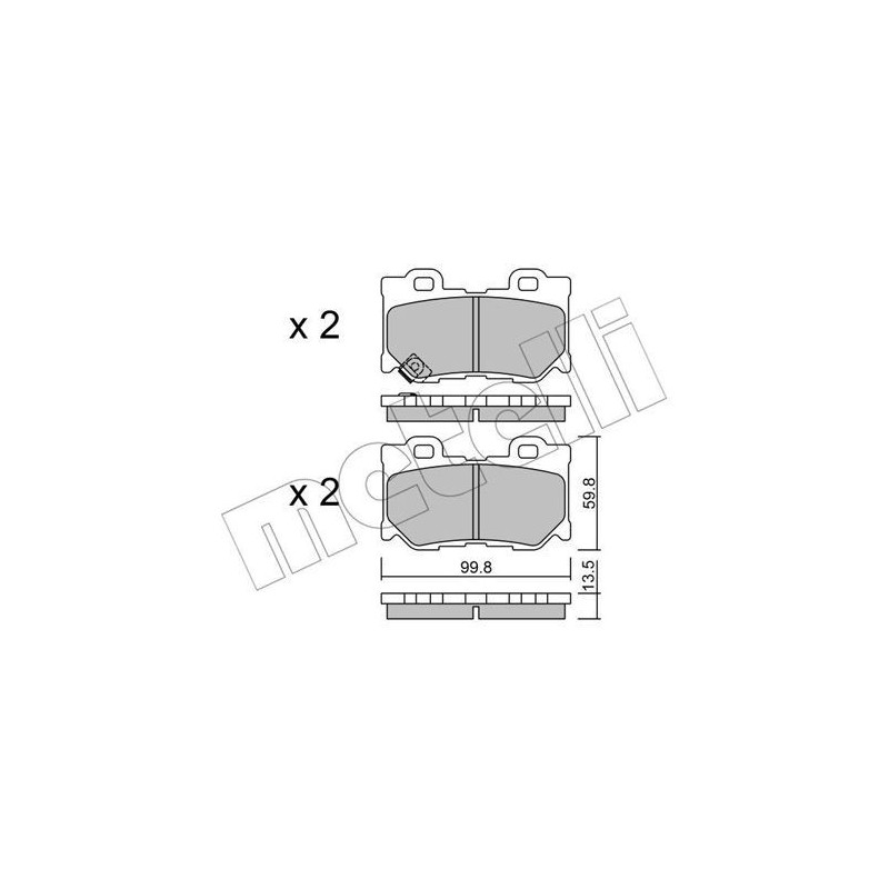METELLI 22-1030-0 Brake Pads Set Rear for