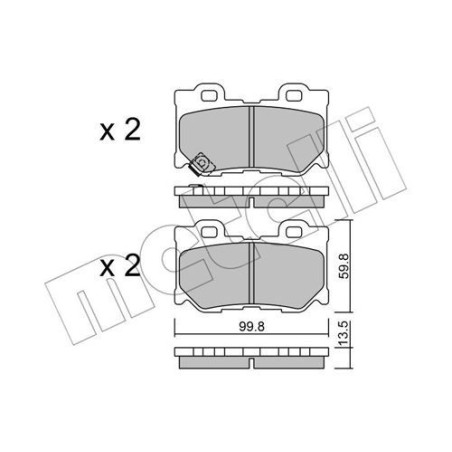 METELLI 22-1030-0 Brake Pads Set Rear for