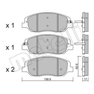 METELLI 22-1031-0 Brake Pads Set Front for