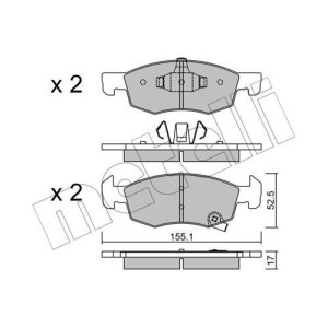 METELLI 22-1034-0 Brake Pad Set Front for