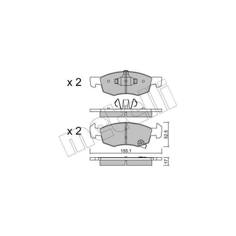 METELLI 22-1034-0 Pastiglie freno Anteriore per