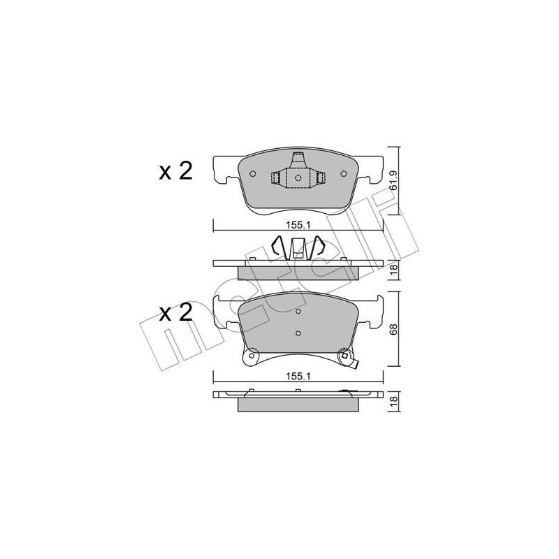 METELLI 22-1035-0 Bremsbeläge Vorne für