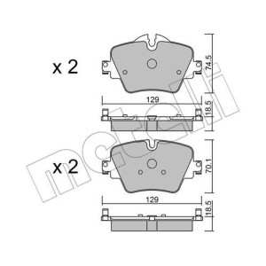 METELLI 22-1037-0 Brzdové platničky Predné pre