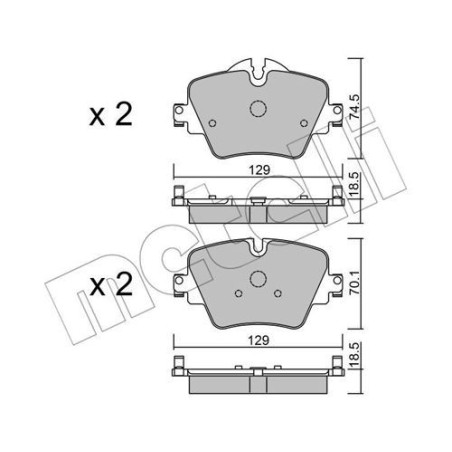 METELLI 22-1037-0 Plaquettes de frein Avant pour