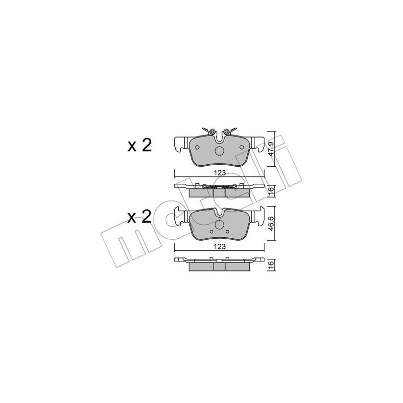 METELLI 22-1038-0 Pastillas de freno Trasero para