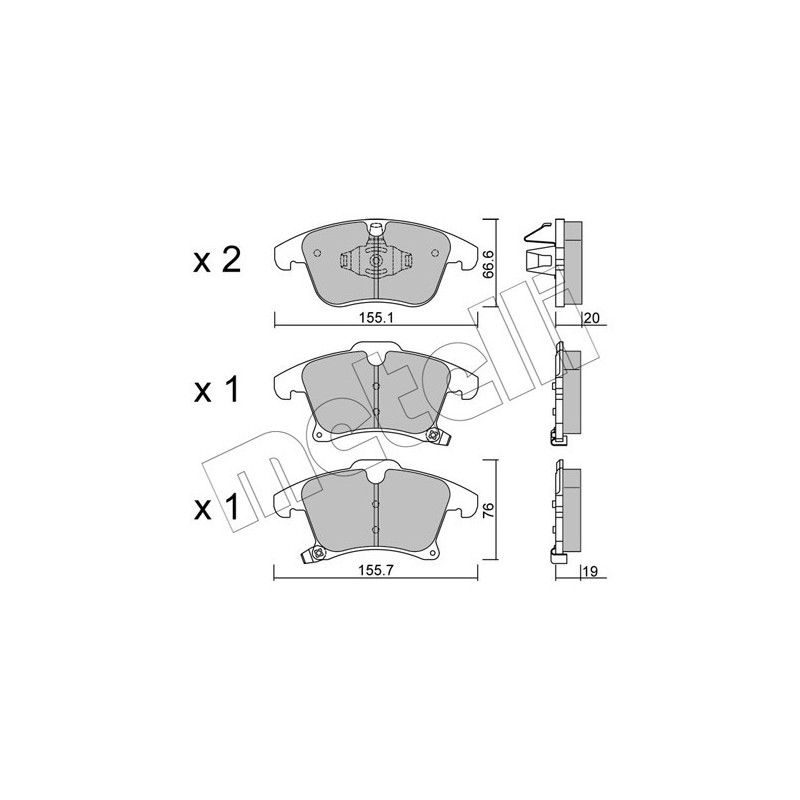 METELLI 22-1039-0 Brake Pads Set Front for