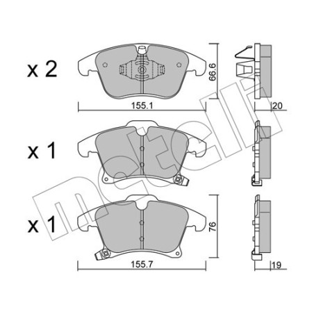 METELLI 22-1039-0 Plaquettes de frein Avant pour