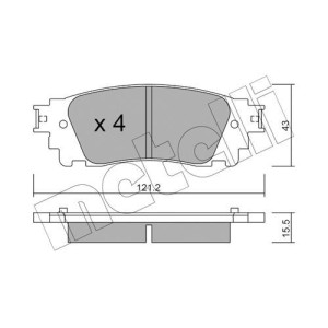 METELLI 22-1041-0 Pastiglie freno