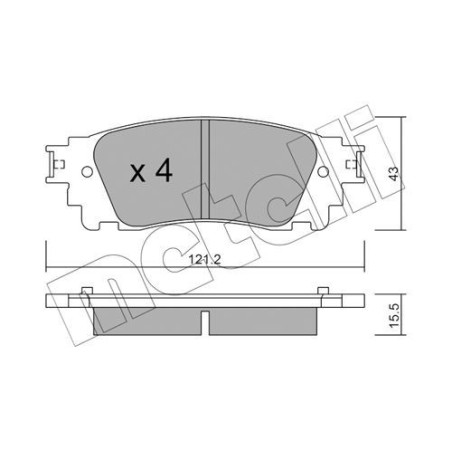 METELLI 22-1041-0 Pastiglie freno