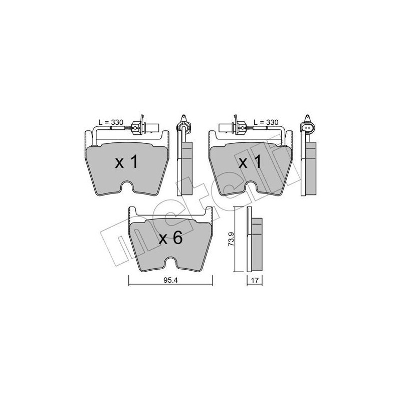 METELLI 22-1043-0 Plaquettes de frein Avant pour