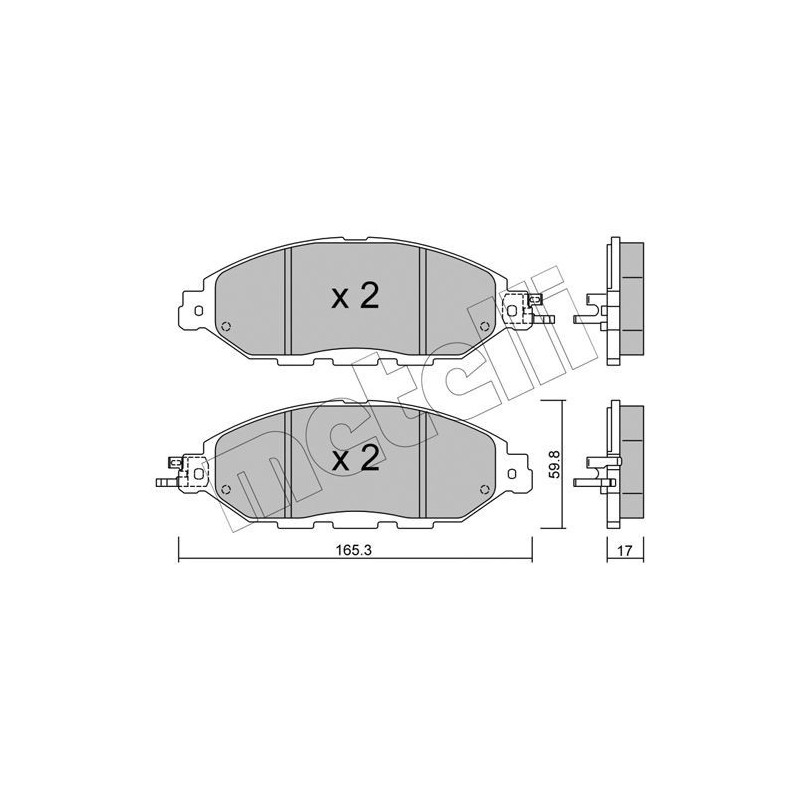 METELLI 22-1045-0 Bremsbeläge Vorne für