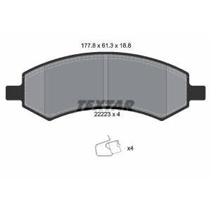 TEXTAR 2222301 Pastiglie freno anteriore per 1500 Aspen RAM Dakota Durango