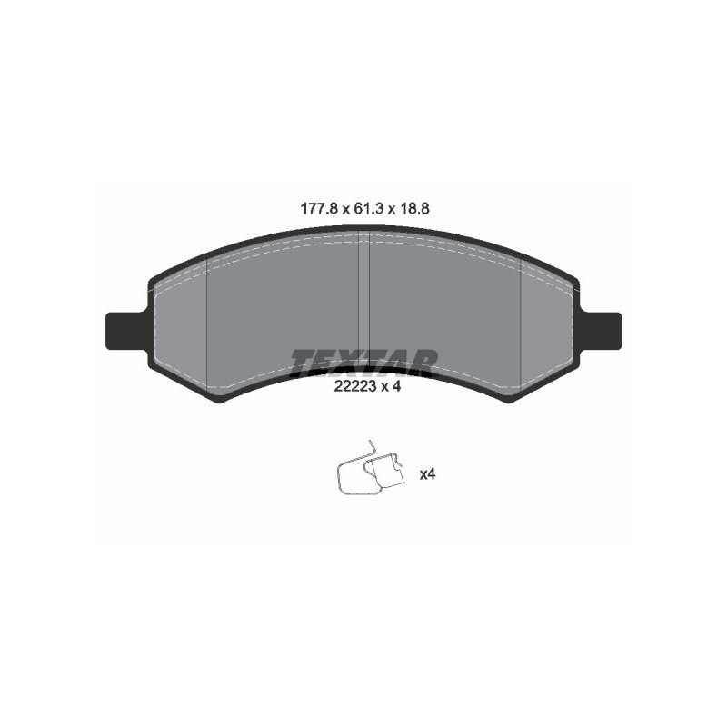 TEXTAR 2222301 Brake Pads Set Front for