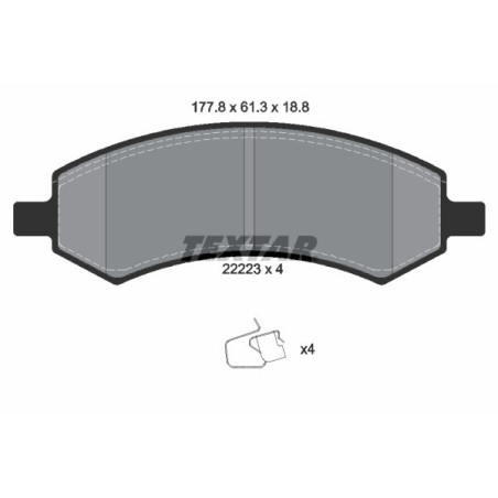 TEXTAR 2222301 Klocki hamulcowe przód dla 1500 Aspen RAM Dakota Durango