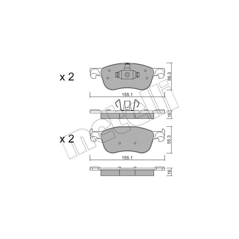 METELLI 22-1142-0 Pastiglie freno Anteriore per