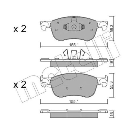 METELLI 22-1142-0 Brake Pads Set Front for