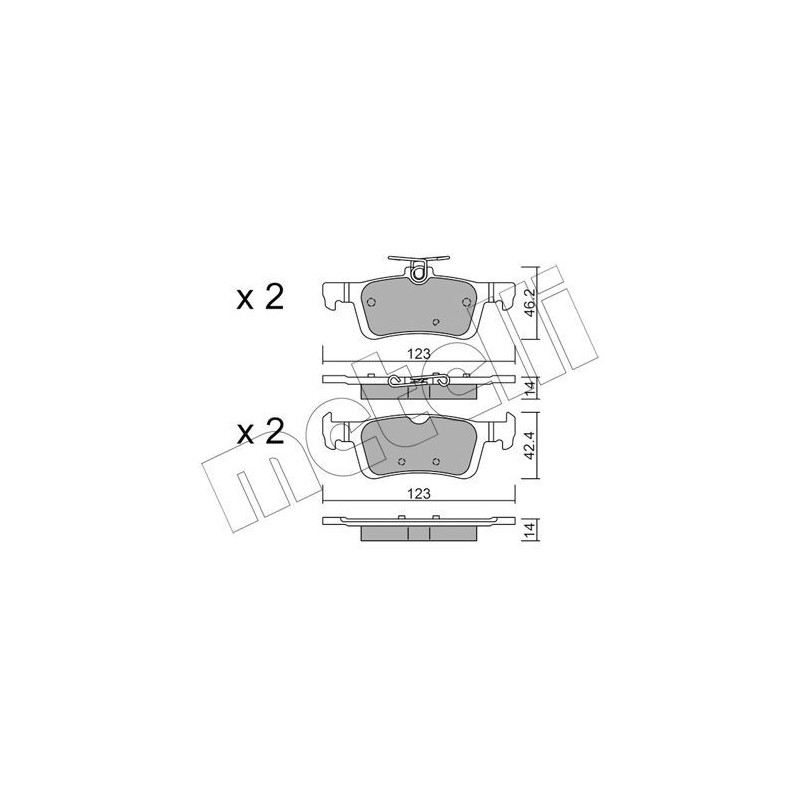 METELLI 22-0986-1 Bremsbeläge Hinten für