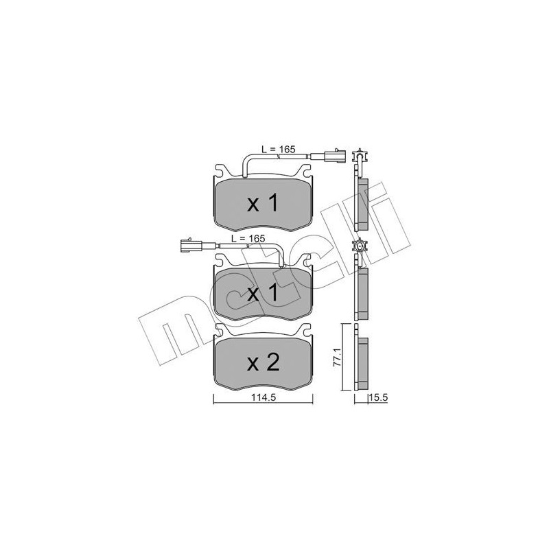 METELLI 22-1099-0 Brake Pads Set Front for
