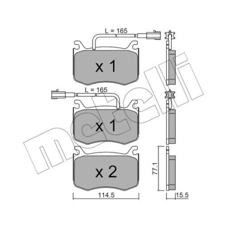 METELLI 22-1099-0 Pastiglie freno Anteriore per