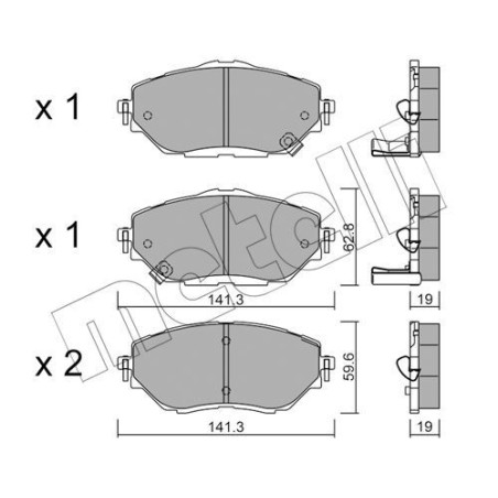 METELLI 22-1088-0 Plaquettes de frein