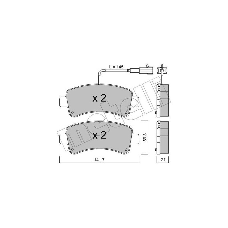 METELLI 22-1033-0 Brake Pads Set Rear for