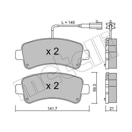 METELLI 22-1033-0 Bremsbeläge Hinten für