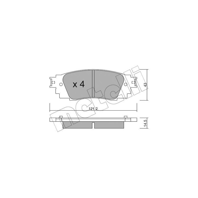 METELLI 22-1089-0 Plaquettes de frein Arrière pour