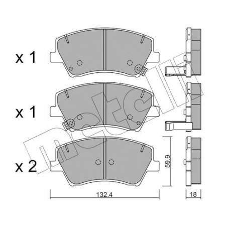 METELLI 22-1092-0 Klocki hamulcowe
