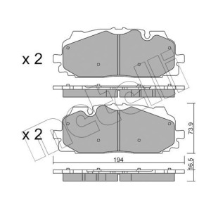 METELLI 22-1128-0 Brake Pads Set