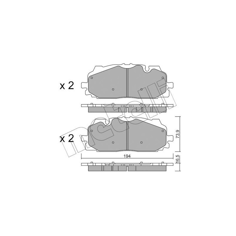 METELLI 22-1128-0 Plaquettes de frein