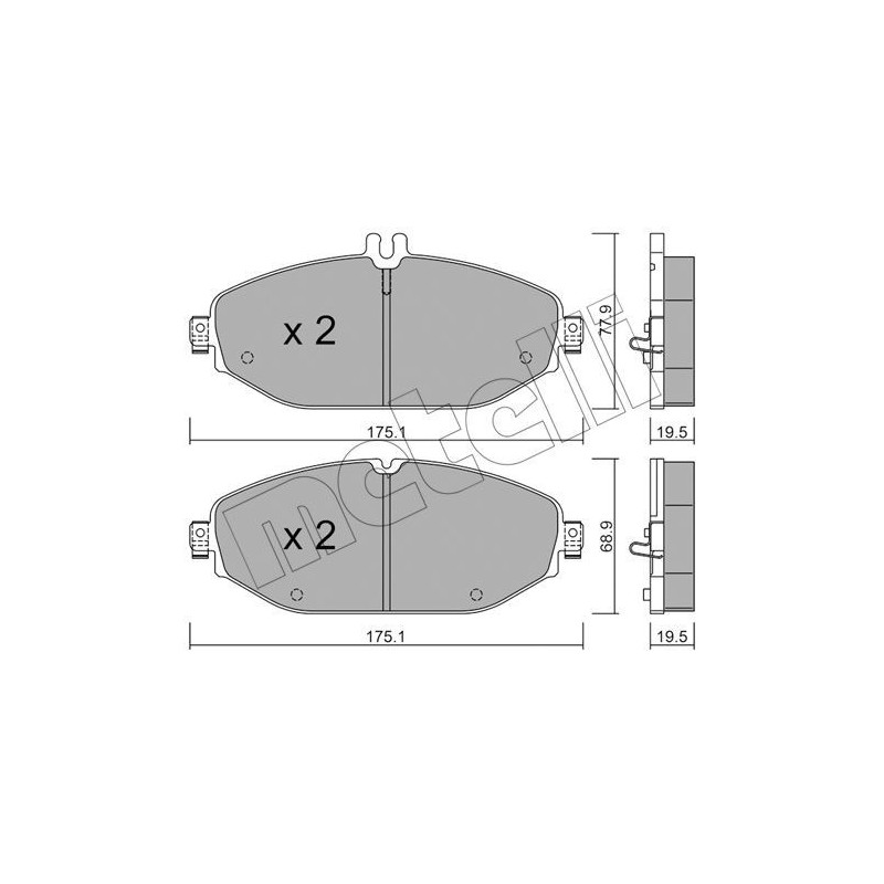 METELLI 22-1132-0 Pastillas de freno Delantero para